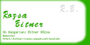 rozsa bitner business card