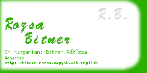 rozsa bitner business card